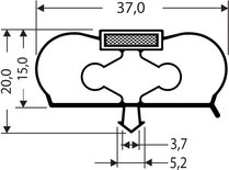 Uszczelka PCV wciskana z magnesem JPC-146